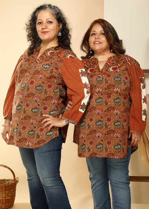 BROWN COTTON TOP